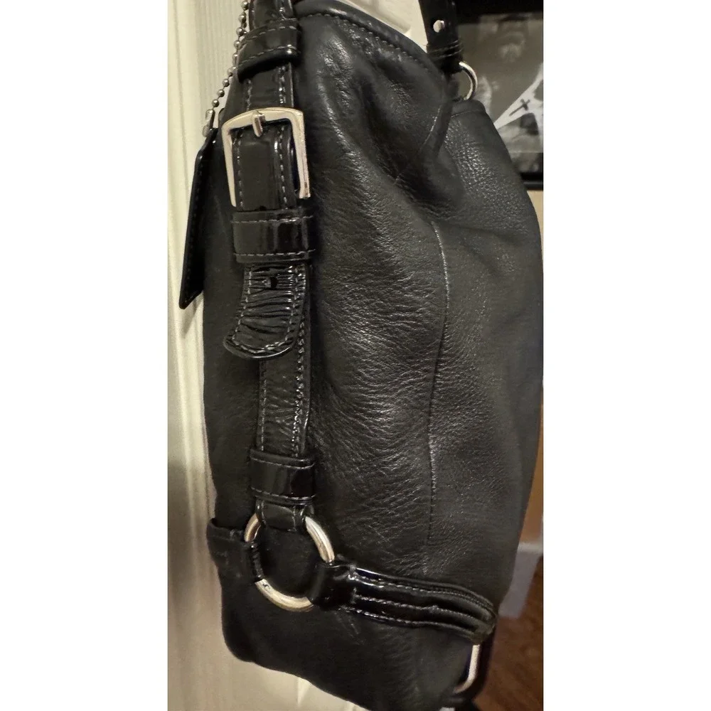 Coach Chelsea Leather Katarina Hobo Bag #18903 Black Pebbled Leather Classic Y2K
